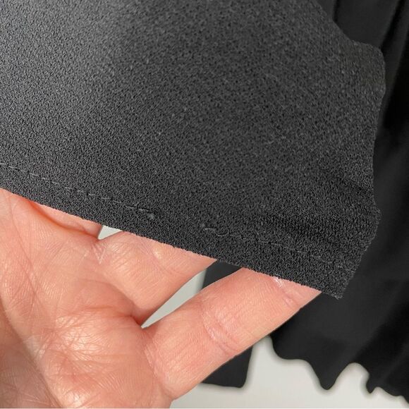 Show Me Your Mumu Top Tier Mini Dress Size SMALL Black Long sleeve Ruffle - Picture 6 of 8